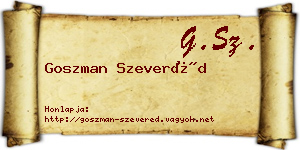 Goszman Szeveréd névjegykártya